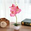 1Pc Potted Artificial Butterfly Orchid Flower Stage Garden Wedding Party Decor Christmas Ornament