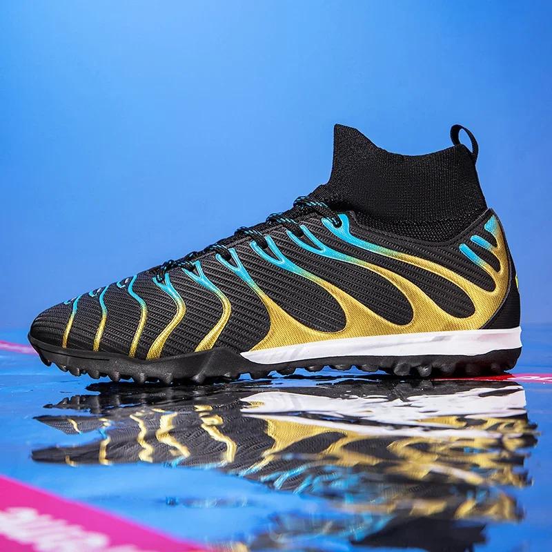 Men Match Football Boots Sport Training Long Spikes Fg/Tf Boys Cleats Outdoor Soccer Shoes Non Slip Indoor Futsal Comfortable