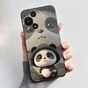 Cute Soft Black Casing For TCL 60R 5G/60 5G Shockproof Cover For TCL 60 SE Nxtpaper T521K Funny Cartoon Cat Design Shell