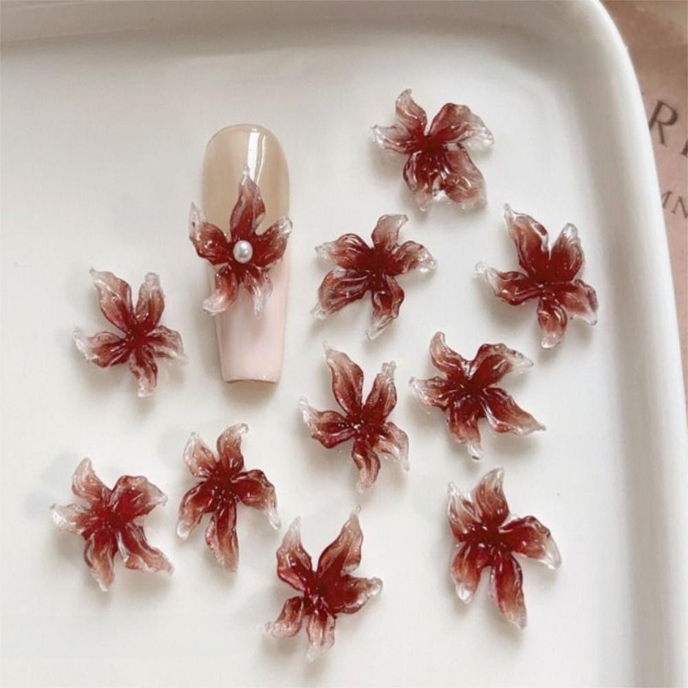 30PCS Acrylic 3D Flowers Nail Art Charms Sticker Nail Decals Cute Manicure Decor DIY Nail Art