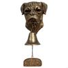 Farmhouses Welcome Doorbell Dog Head Sculpture Entry Decors Resins Wall Hanging Bells Ornament For Garden Porch Gate X3UC