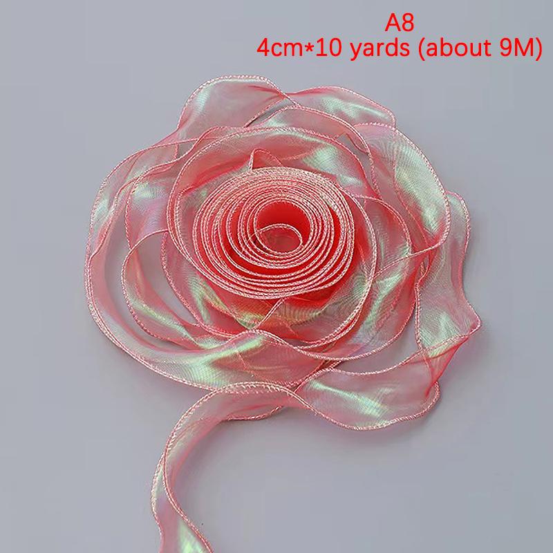Fishtail Yarn Ribbon Cake Bow Headpiece Gift Baking Embellished Ribbon Flower Packaging Floral Yarn Ribbon