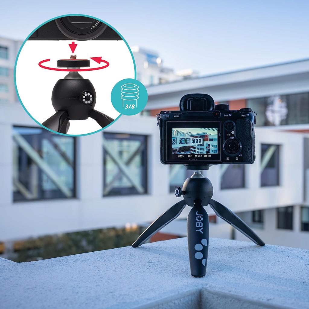 JOBY Mini Tripod Handypod 2 Black Handypod2 Hand Grip for Video Shooting Height Storage Height Weight Load Capacity 1kg Aluminum Mirrorless Camera