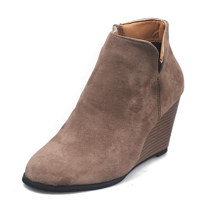 plus size wedge boots
