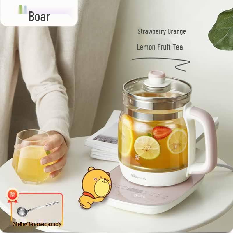 Little Bear 1.5L Multifunctional Glass Health Pot CN plug (adapter included)