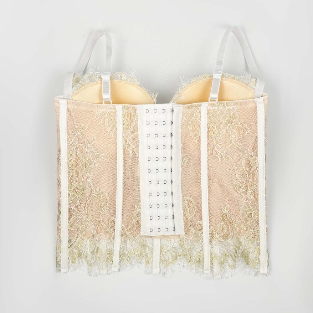 Transparent Lace Corset Slim fit Crop Tops Fashion Suspender Vest Ladies