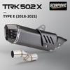 For TRK502X 502X and series motorcycles full system mid-section pipe from 2018 2019 2020 2021 Exhaust system