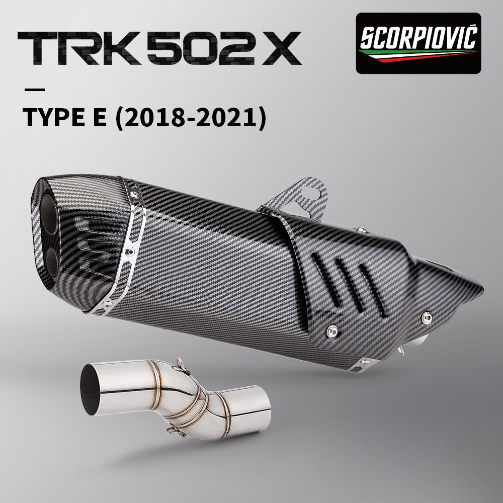 For TRK502X 502X and series motorcycles full system mid-section pipe from 2018 2019 2020 2021 Exhaust system