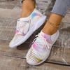 

Flying Woven Mesh Casual Shoes Women s Spring and Autumn New Thick-soled Plus-size Color Matching Roun… More 36