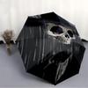 1pc Skull Hat Automatic Open/Close Umbrella with One-Touch Button, Compact Folding Canopy, Sturdy 8-Rib Windproof Design S22