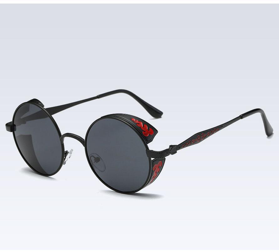 Retro Polarized Steampunk Round Sunglasses Mirror Glasses Male Female Glasses