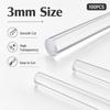3mm Clear Acrylic Rod Set 100Pcs Plastic Dowel Sticks for Cake Toppers Baking Projects Party Decor and Garden Crafts