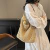 Holiday wind woven bag women's new summer popular seaside beach large capacity shoulder tote bag