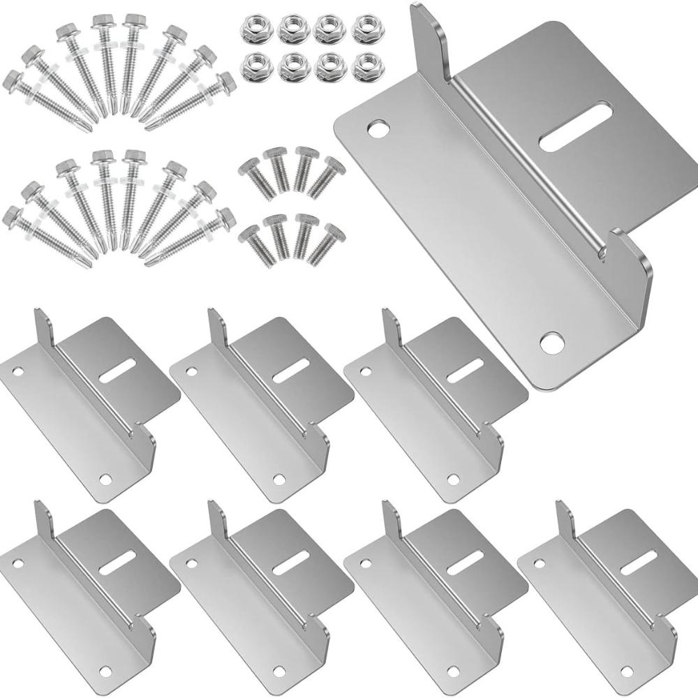 8 x Solar Panel Stallet in Metar Solar Panel Mounting Z Bracket Solar Panel Solar Panel Mounting with Nuts and Screws Accessories for Solar
