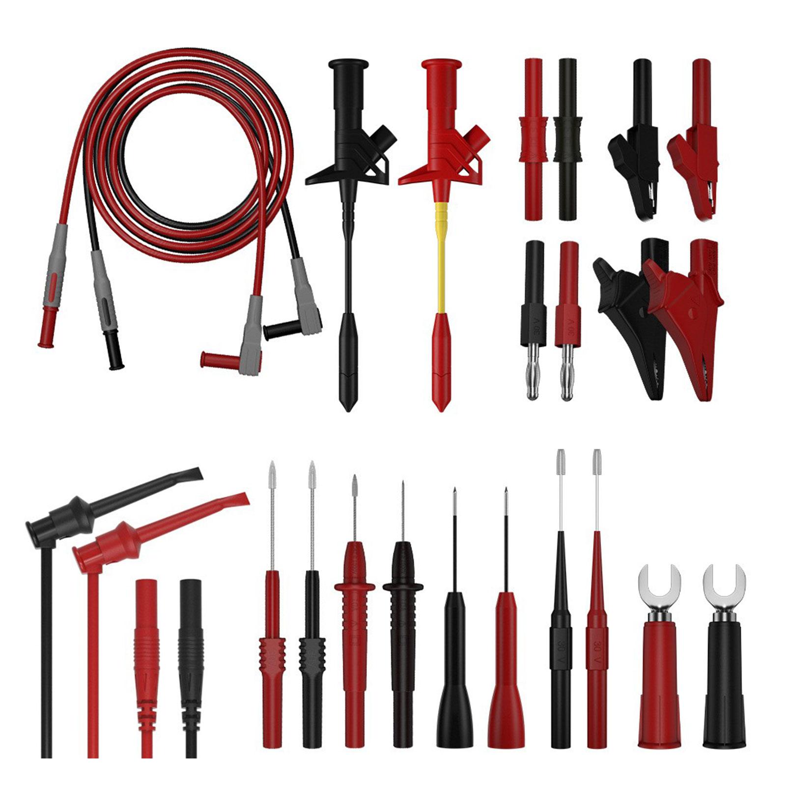 

25Pcs Multimeter Test Leads with Wire Piercing Probes Clips Test Tweezer Test Leads Set for Digital Multimeter Testing