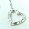 Used Tiffany Menard Open Heart Silver 925 Long Necklace