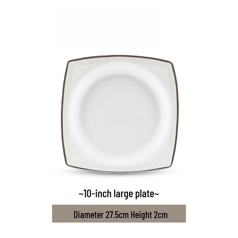 Morden Lanka Lolita 10-inch Square Ceramic Dinner Plate