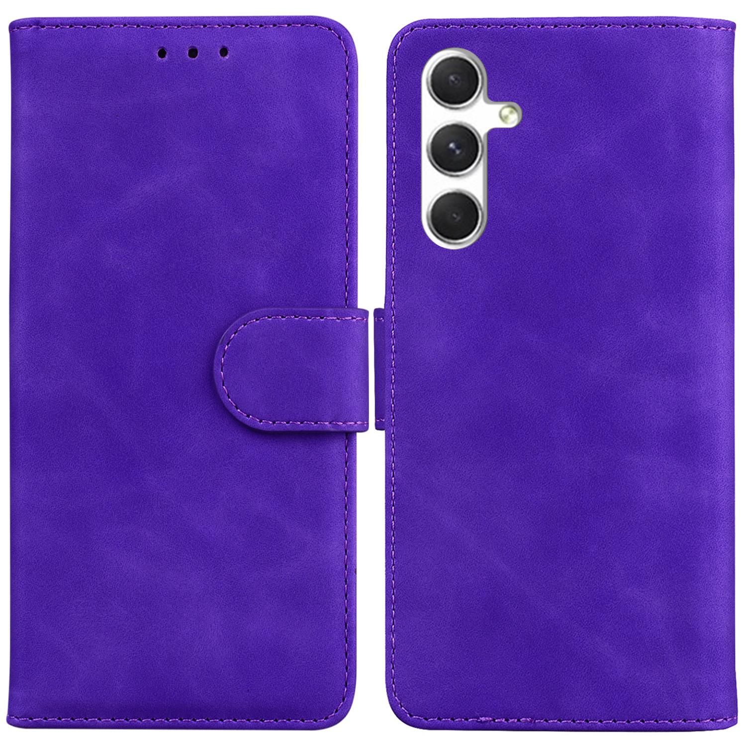 

Phone Case for Samsung Galaxy S24+ PU Leather Mobile Cover Magnetic Phone Shell Wallet Purple