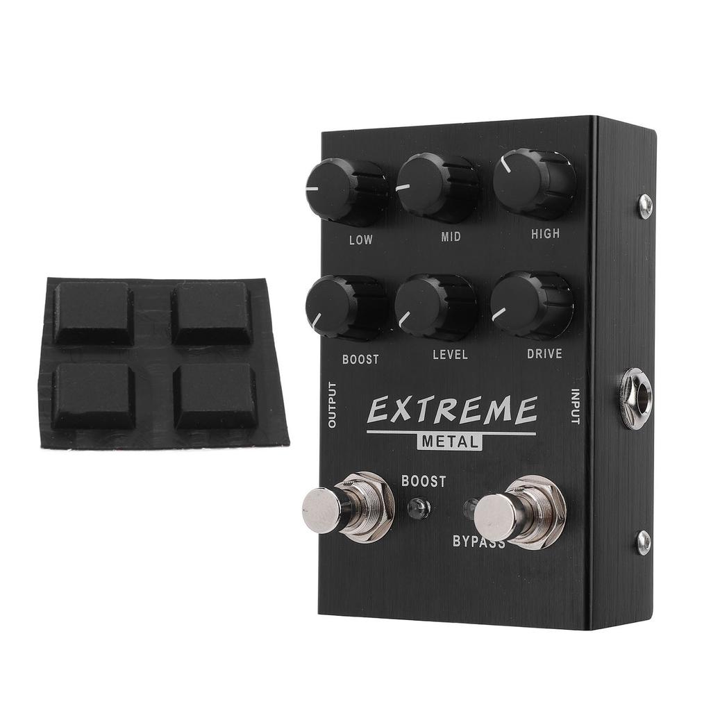 Gitarowy Pedał Efektowy 3-pasmowy EQ Niskie Średnie Wysokie Wzmocnienie Elektryczny Gitarowy Pedał Dystorsyjny DC 9V