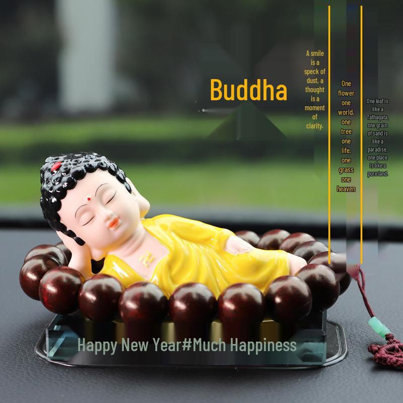 Maitreya Buddha Car Ornament: Creative Center Console Decoration for Safety and Style.
