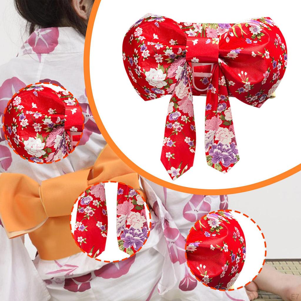 Japanese Kimono Bow Belt Cummerbund Sash, Portable Comfortable Lady Waist