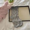 2Pairs Kawaii Bowknot Ruffle Socks Heart Socks Women Casual Sweet Tube Socks  Girl