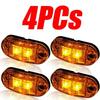 2/4pcs LED Side Marker Lights For Trailer Trucks Cars Waterproof Oval Side Clearance Warning Light Red Orange Lamp Led