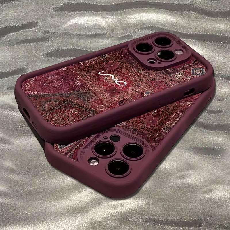 Phone Case for Huawei P50 Honor X7d X9d 400 300 X6B 200 X8A  X8C X9b 90 Magic8 Magic7 X9c Smart Lite Pro 4G 5G Red Floral Carpet