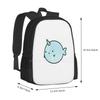 Narwhal Teen College Student Backpack Pattern Design Bags Whale Narwhal Ocean Animal Swimming Swimmer