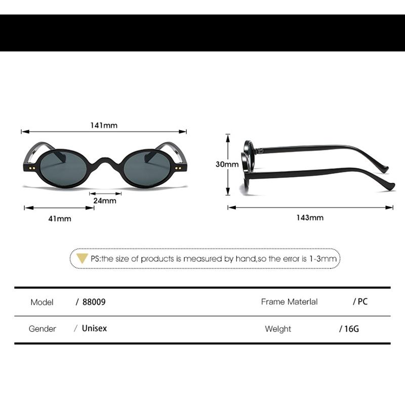 Vintage Okrągłe Okulary Przeciwsłoneczne Damskie Męskie Luksusowe Designerskie Mała Oprawka Punk Hip Hop Okulary Przeciwsłoneczne Travel Shades