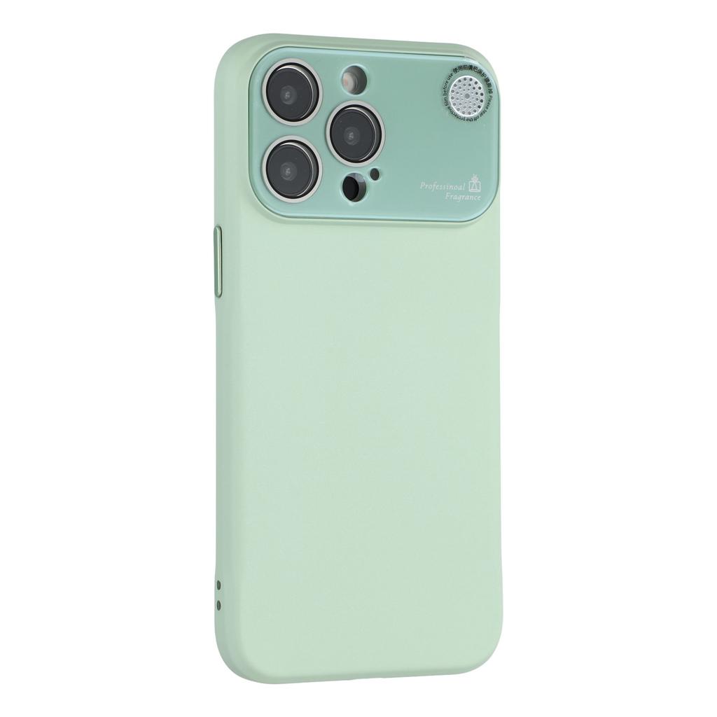 For iPhone 14 Pro Case Large Camera Window Liquid Silicone Aromatherapy Phone Cover