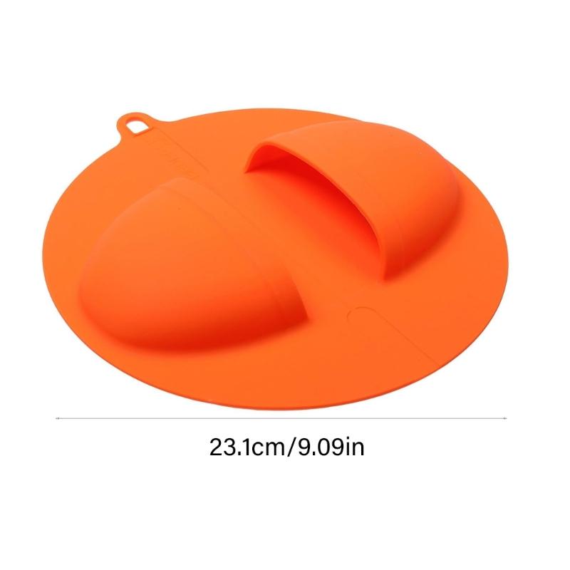 2 Piece Thermal Protective Oven Mitts Food Grade Silicone Gloves for Outdoor Cooking and Baking Grilling Potectors