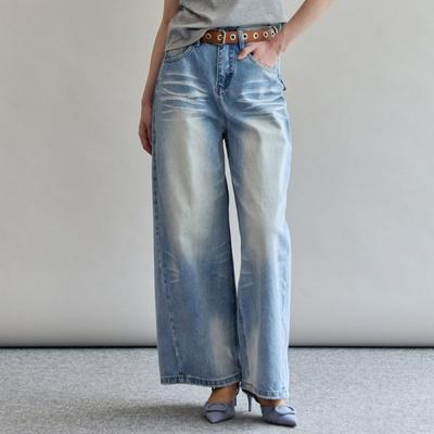 Cat Brush Washing Wide Denim Pants Zf05ql012na