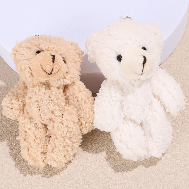 

Kawaii Teddy Bear Plush Keychain - Jointed Blush Bear Charm Bulk