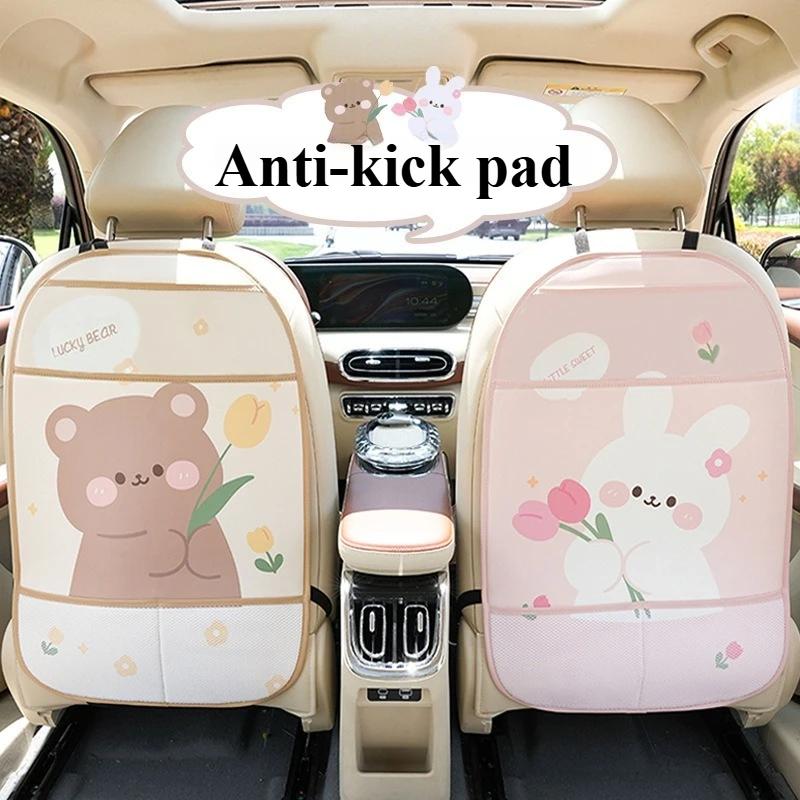 Car Seat Back Anti-kick Pad Cartoon Car Anti-dirty Anti-kick Protective Pad Cute Creative Car Rear Seat Storage Pad
