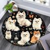 Chihuahua Dogs Round Area Rug,Carpet Rug for Living Room Bedroom Sofa Playroom Decor,Non-slip Floor Mat