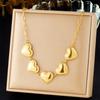 DIEYURO 316 Stainless Steel Golden Minimalist Heart Necklace For Women Fashion Trend Girl Jewelry Valentine's Day Gift Joyas