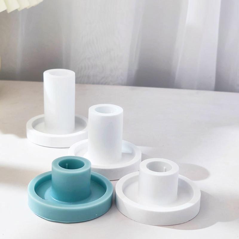 Pillar Candle Holder Resin Molds Candlestick Silicone Molds for Epoxy Resin Casting DIY Pillar Candle Holder for Wedding