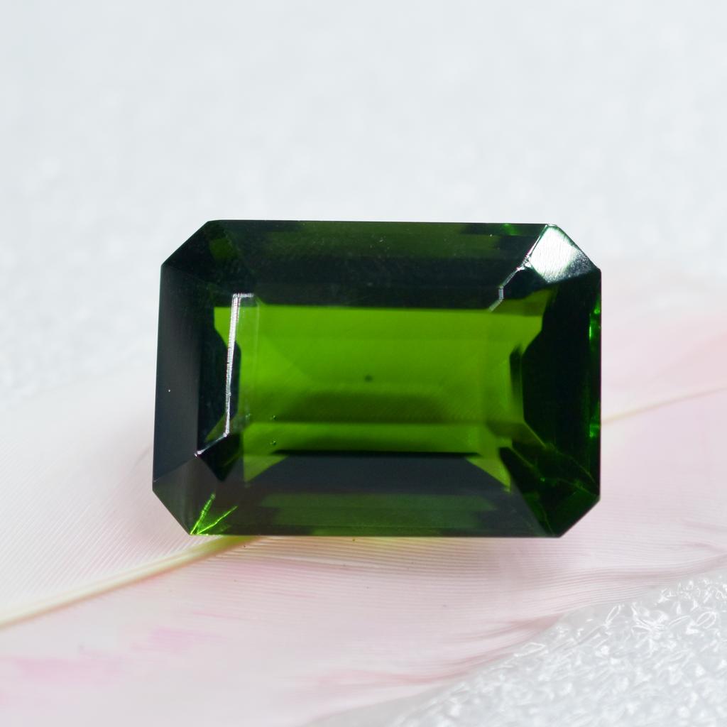 Huge Size Green Peridot Natural Emerald Cut 56.92 Ct Loose Gemstone