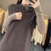 Women's Cashmere Sleeveless Dress Qinghe Cashmere 70% Wool 30% Cashmere Women's Autumn and Winter Cashmere Dress Soft and Warm