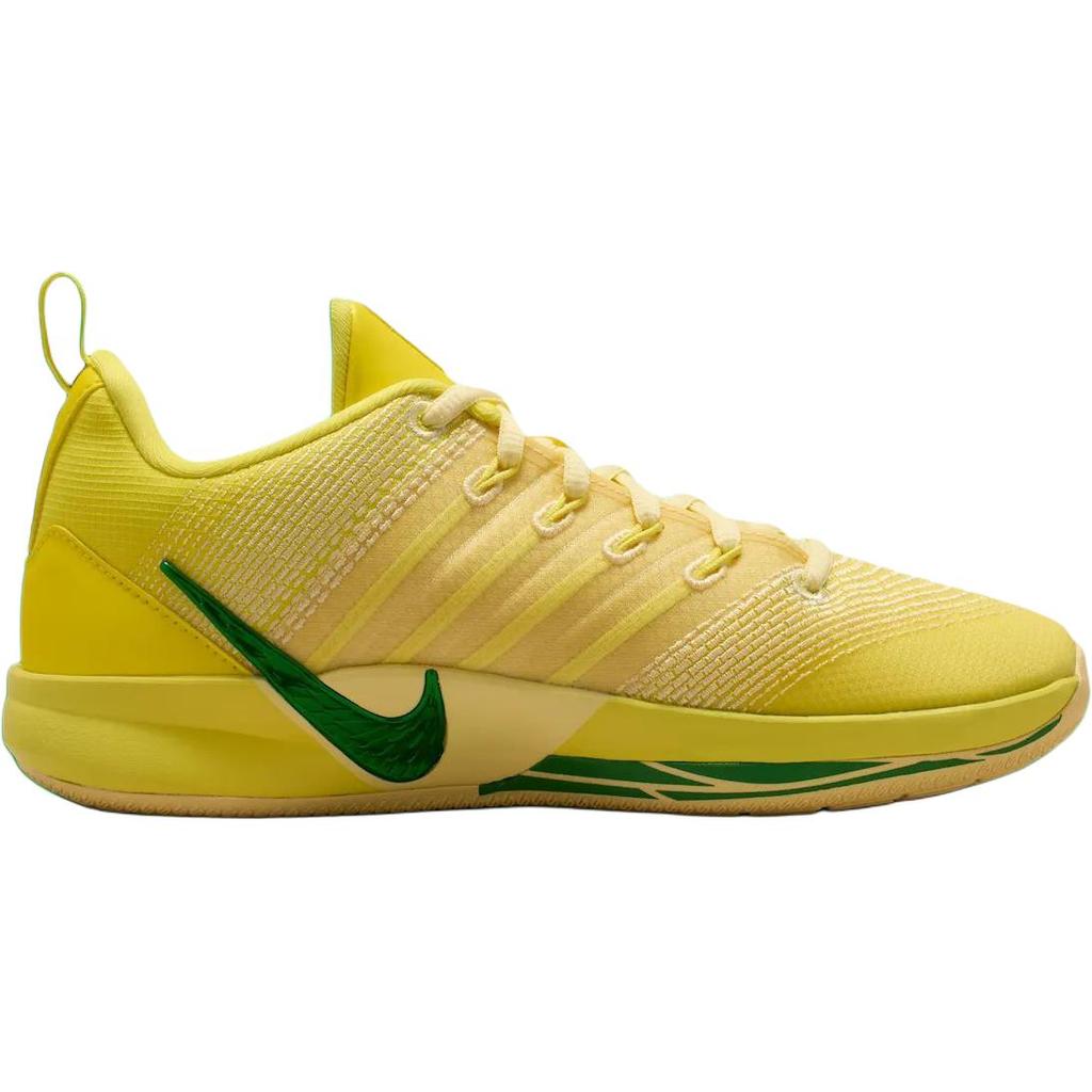 Nike Sabrina 3 Oregon Ducks Pohodlné provedení Nízké dětské basketbalové boty Dětské basketbalové boty Citronově žlutá Zelená IU4645-700