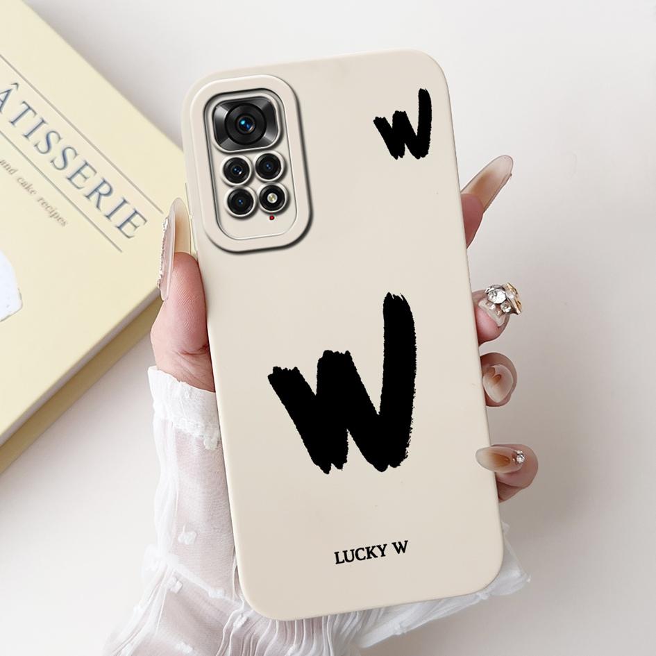 For Xiaomi Redmi Note 11S 4G Case Lovely Letters Soft Silicone Shockproof Phone Cover For Redmi Note 11 Pro Plus Note11 4G Funda