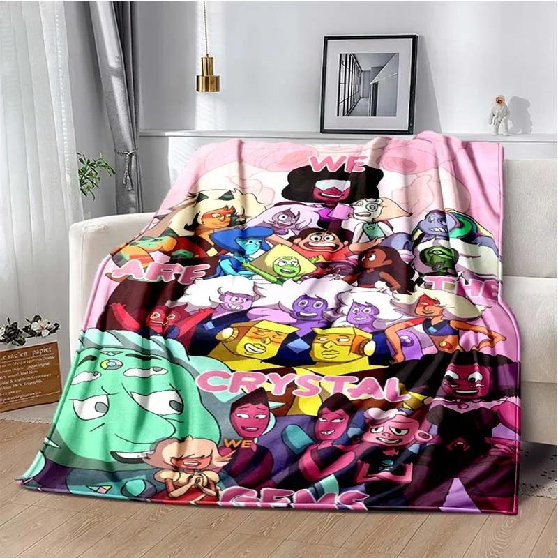 Steven Universe Cute Cartoon Blanket Kid's Warm Flannel Throw Blanket for Bed Bedroom Sofa Travel Picnic Blanket Birthday Gift