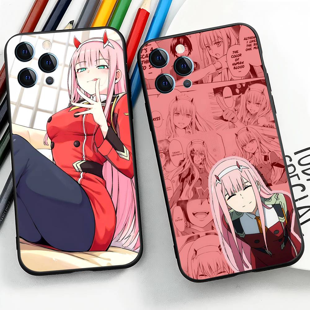 Anime Girl Zero Two For Iphone 17 Air 16 Pro Max 15 14 13 Full Cover Anti-Shock MagSafe Cover