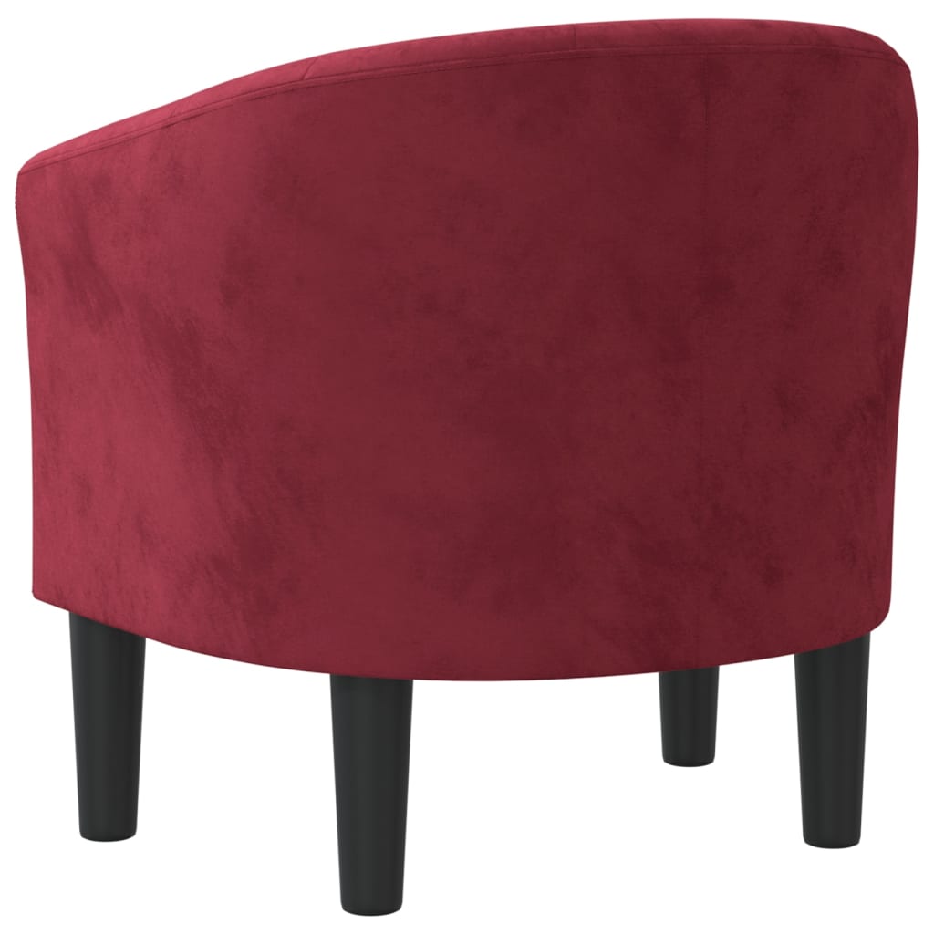 Club Chair Burgundy Velvet