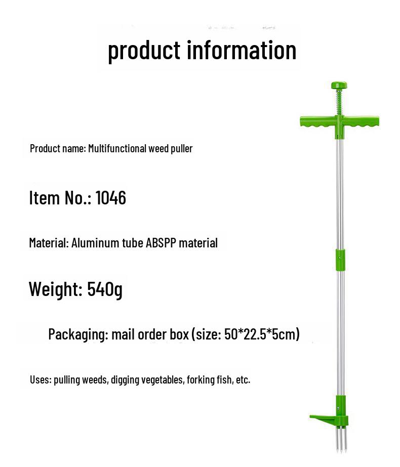 Weed Puller & Digging Tool: Manual Weeding & Wild Vegetable Remover