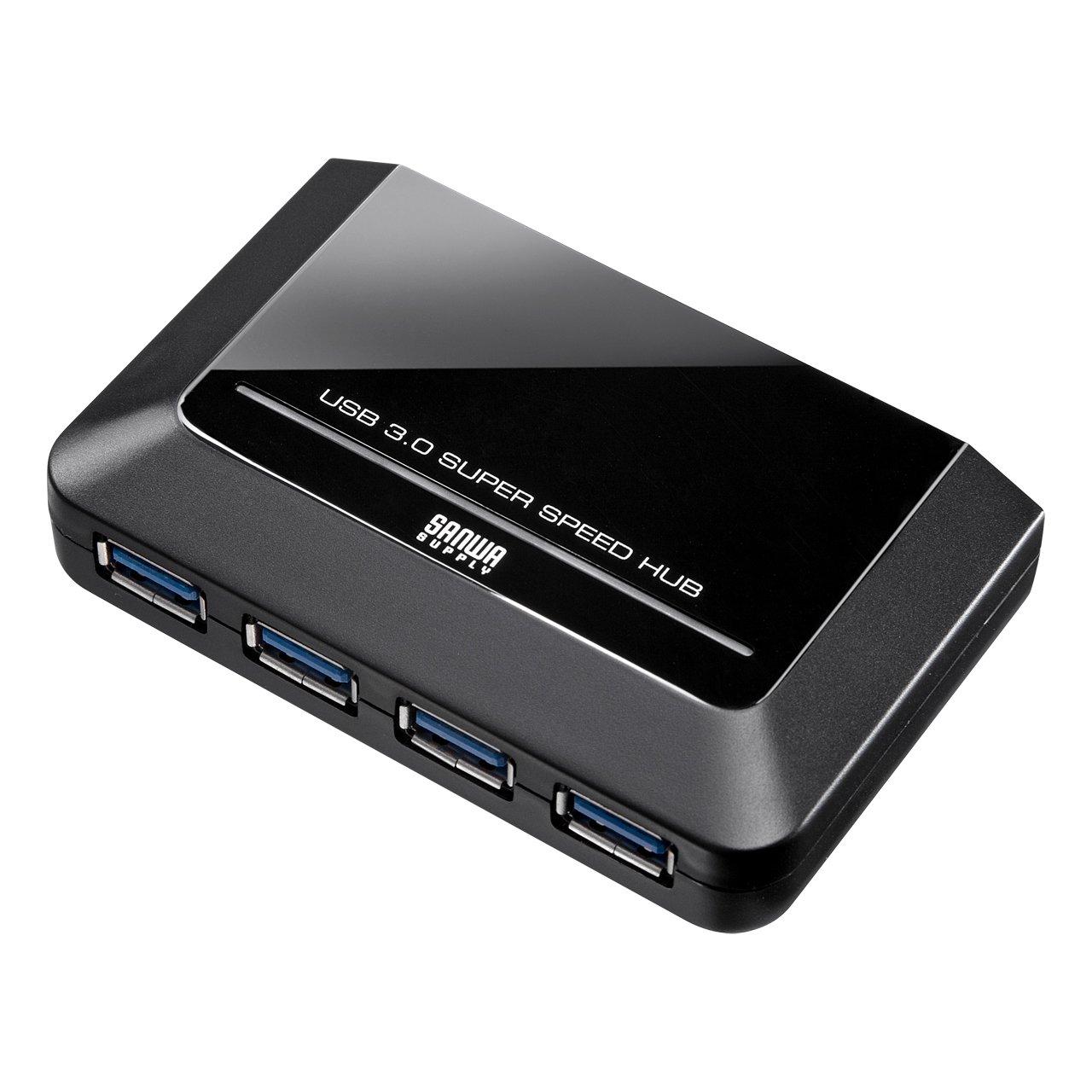 

Sanwa Supply 4-Port USB 3.0 Hub, Black, USB-HGW410BKN