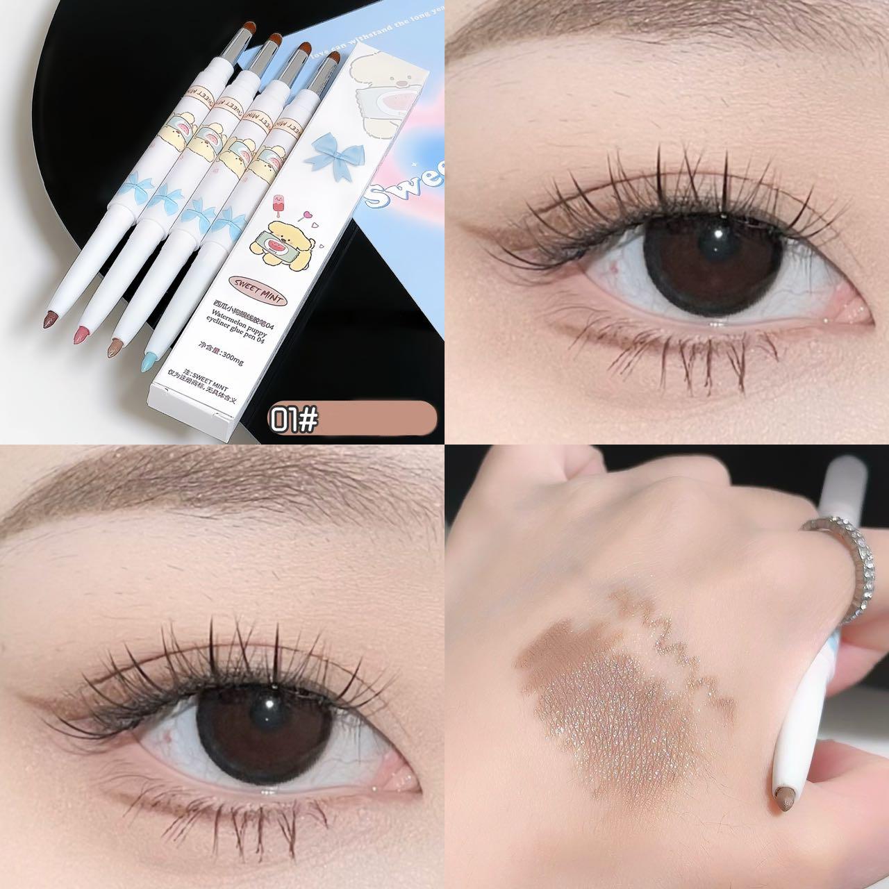 

Silky Eye Liner Pencil Lying Silkworm Shadow Pen Natural Matte Green Pink Eyeliner Gel Easy To Color Waterproof Eye Make Up Tool