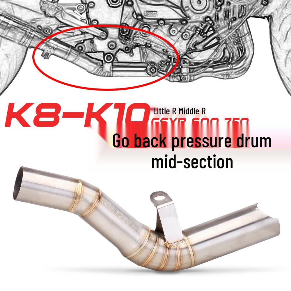 Stainless Steel Mid-Section Exhaust Pipe for Suzuki GSXR600/750 K8-K10