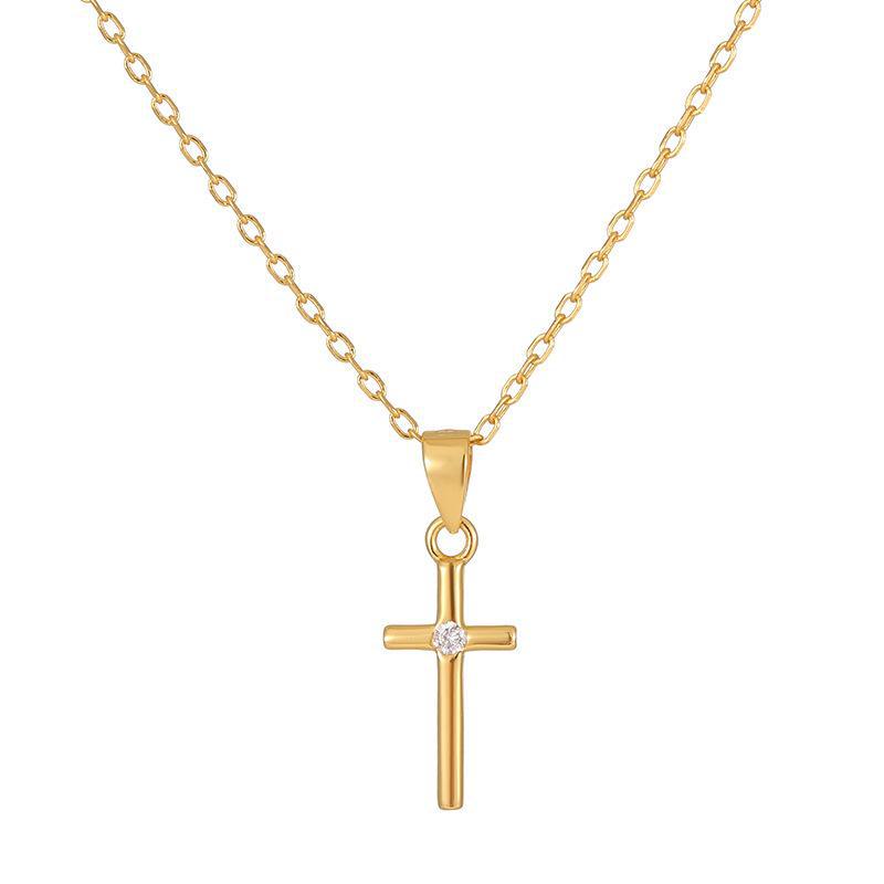 Banyan Tree S925 Silver Double Cross Personalized Necklace - Hip-Hop European/American Fashion for Men and Women